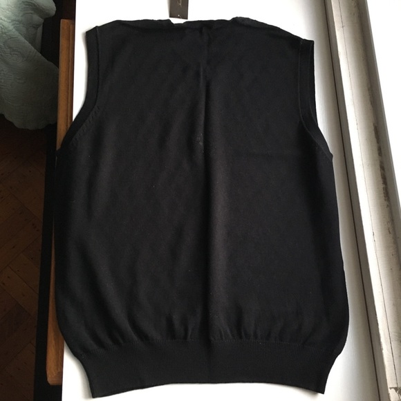 Tasso Elba Men Cotton Vest Black Diamond Pullover - Picture 2 of 8